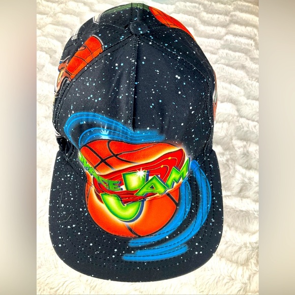 Space Jam Unisex SnapBack Adjustable Baseball Hat Vintage 1996 Movie Jordan - Picture 1 of 8